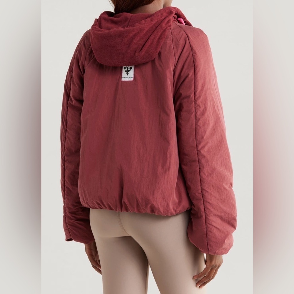 NWT FP Movement In A Pillow Water Resistant Packable Puffer Anorak Sour Cherry - Picture 2 of 16